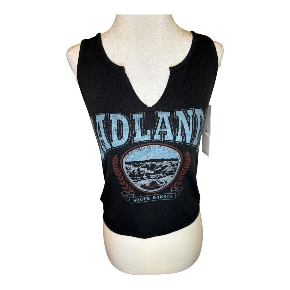 The Vinyl Icons Badlands South Dakota Cropped Tank Top Medium NWT